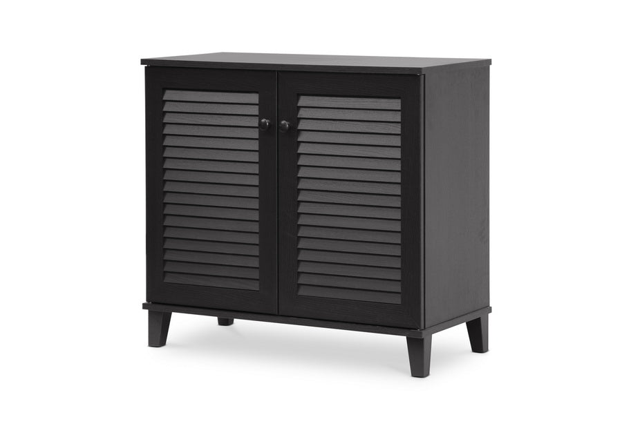 baxton studio coolidge espresso shoe storage cabinet | Modish Furniture Store-2