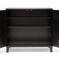 baxton studio glidden dark brown wood modern shoe cabinet short | Modish Furniture Store-4