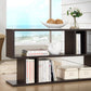 baxton studio goodwin 2 level dark brown modern bookshelf | Modish Furniture Store-3