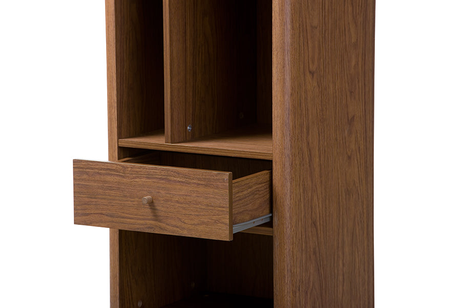 baxton studio ellingham mid century retro modern 1 drawer sideboard storage cabinet bookcase organizer | Modish Furniture Store-3