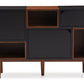 Baxton Studio Anderson Mid-century Retro Modern Oak and Espresso Wood Sideboard Storage Cabinet | Modishstore | Cabinets