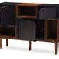 baxton studio anderson mid century retro modern oak and espresso wood sideboard storage cabinet | Modish Furniture Store-3
