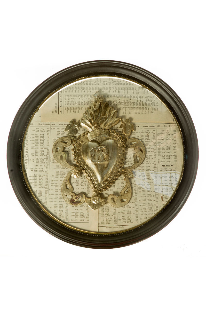 Vagabond Vintage Round Framed Antique Silver Milagro | Modishstore | Wall Decor-2