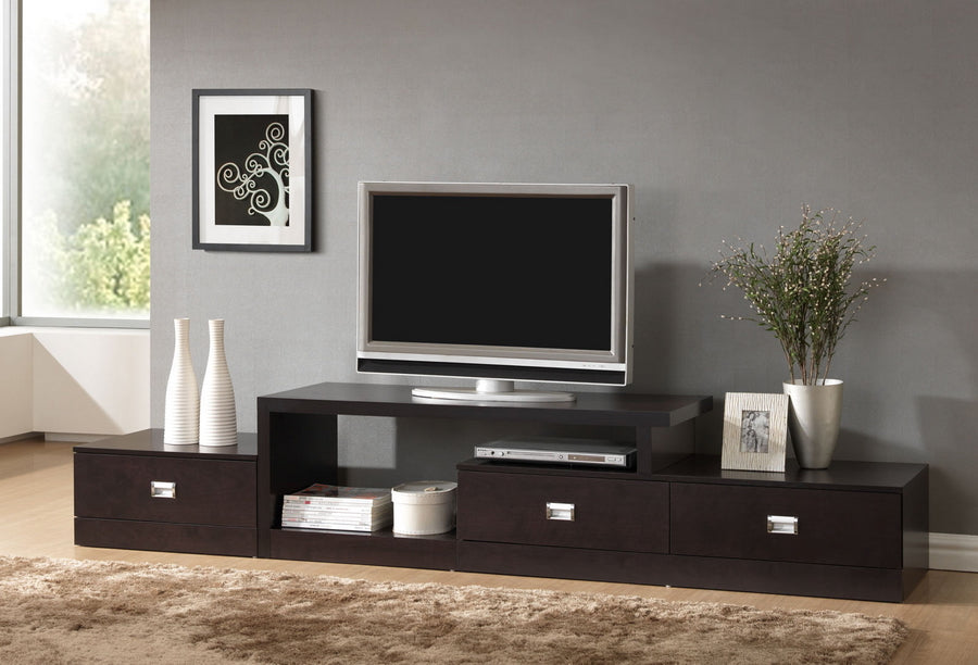 baxton studio marconi brown asymmetrical modern tv stand | Modish Furniture Store-2
