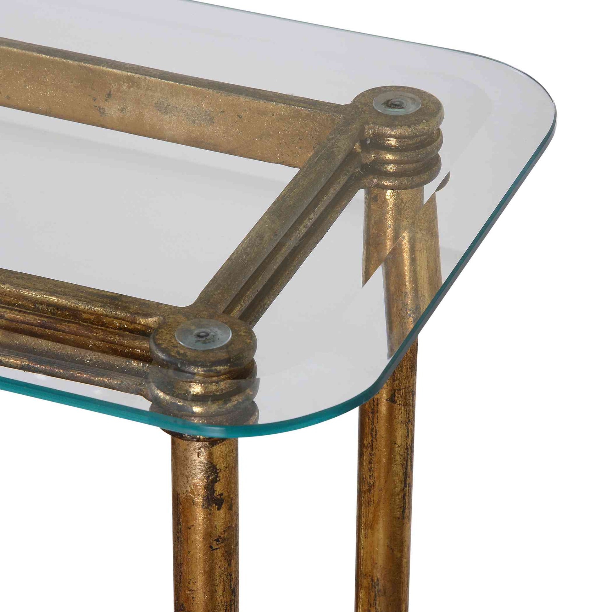 Uttermost Elenio Glass Console Table | Console Tables | Modishstore - 3
