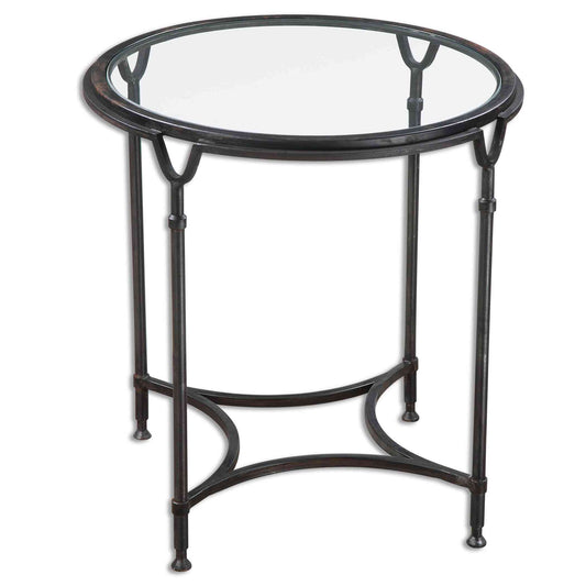 Uttermost Samson Glass Side Table | Side Tables | Modishstore
