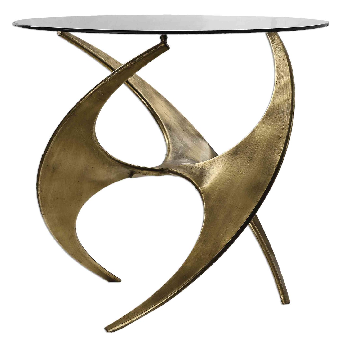 Uttermost Graciano Glass Side Table | Side Tables | Modishstore