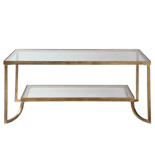 Uttermost Katina Gold Leaf Coffee Table | Coffee Tables | Modishstore
