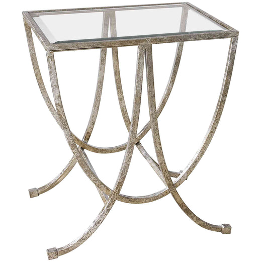 Uttermost Marta Antiqued Silver Side Table | Side Tables | Modishstore