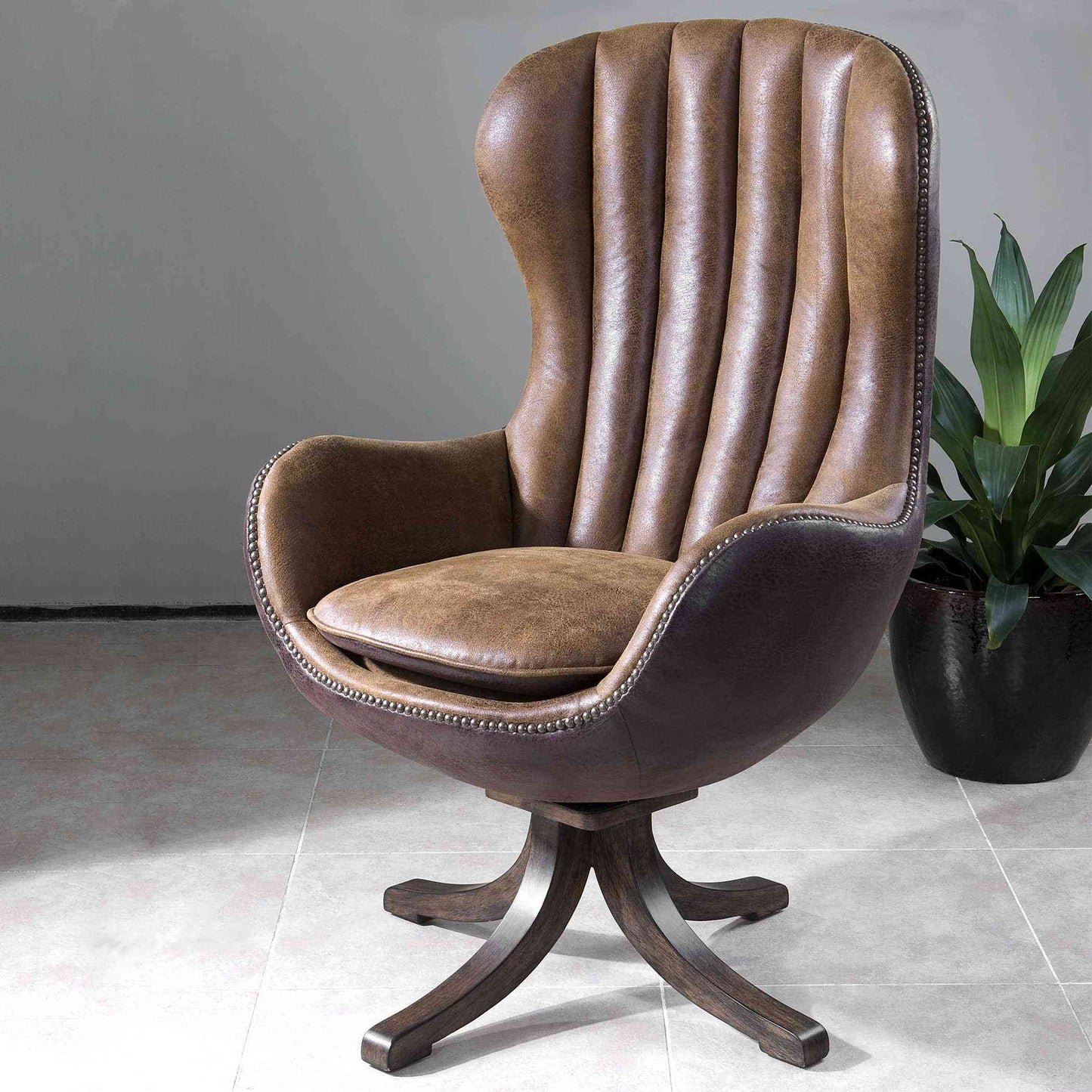 Uttermost Garrett Mid-century Swivel Chair | Lounge Chairs | Modishstore - 2