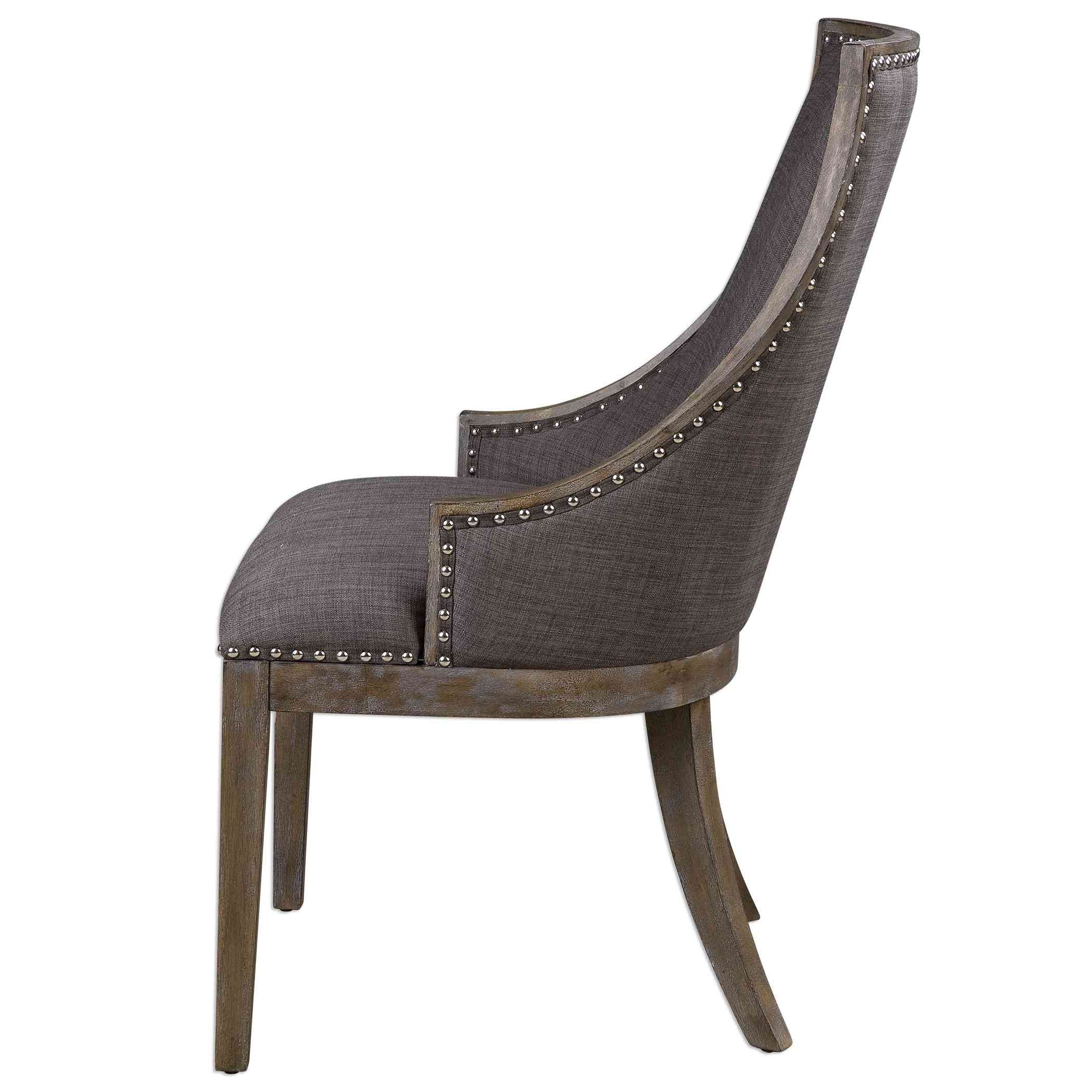 Uttermost Aidrian Charcoal Gray Accent Chair | Accent Chairs | Modishstore - 6
