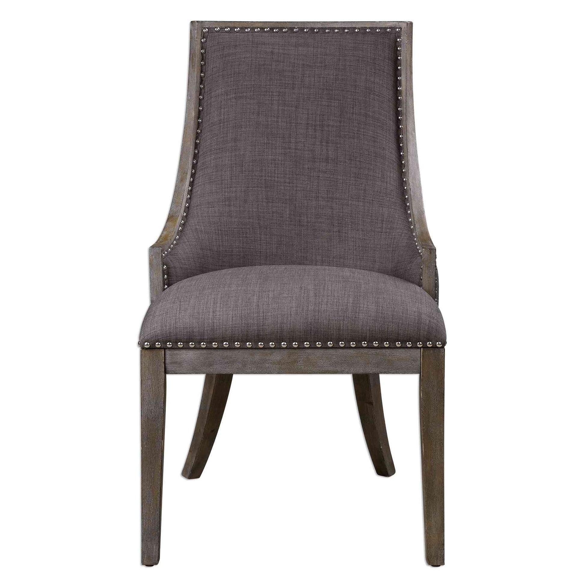 Uttermost Aidrian Charcoal Gray Accent Chair | Accent Chairs | Modishstore - 2