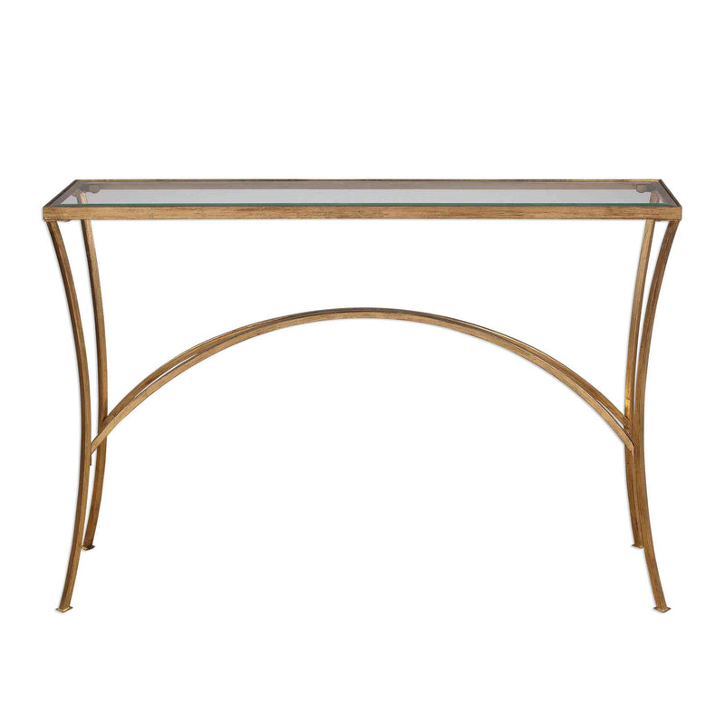 Uttermost Alayna Gold Console Table | Console Tables | Modishstore