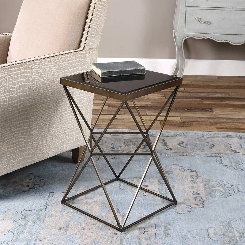 Uttermost Uberto Caged Frame Accent Table | Modishstore | Accent Tables