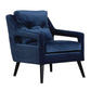 Uttermost O'Brien Blue Velvet Armchair | Armchairs | Modishstore - 4