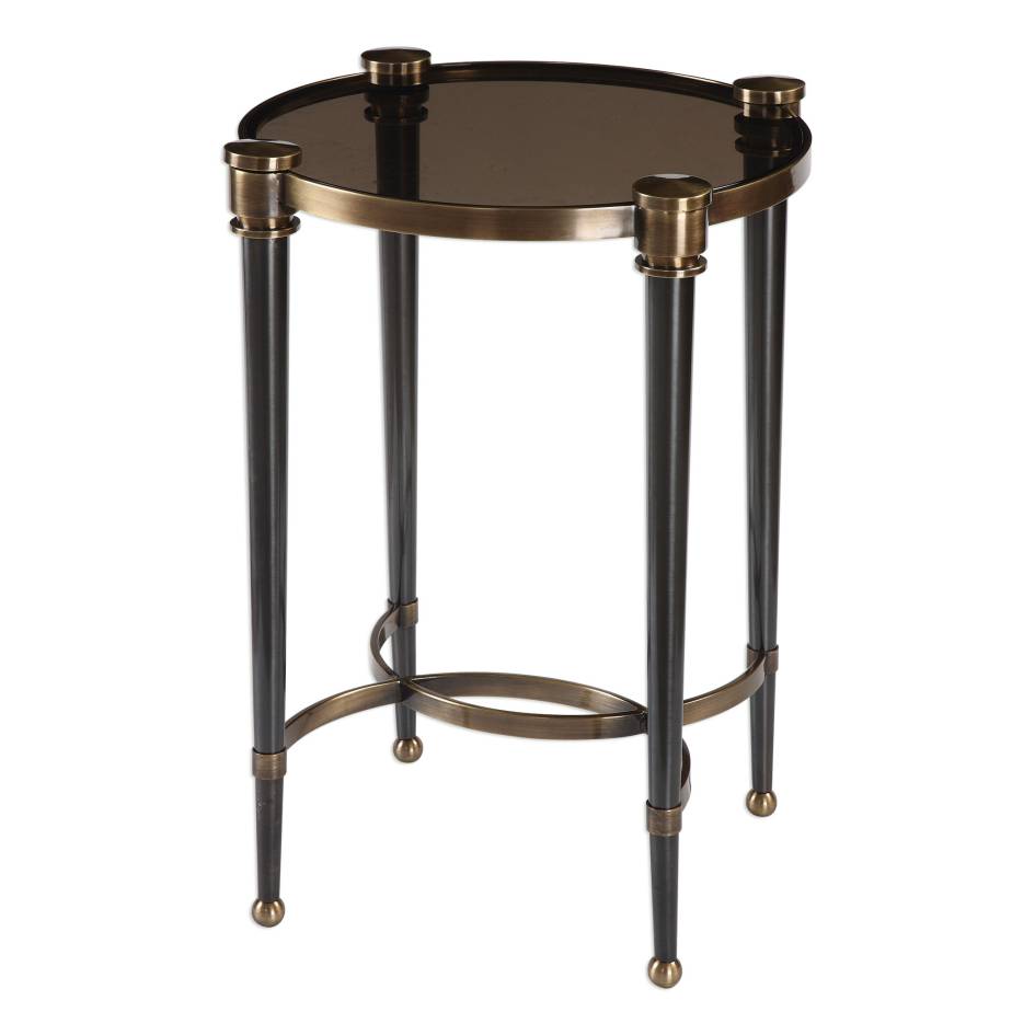 Uttermost Thora Brushed Black Accent Table | Modishstore | Accent Tables-2