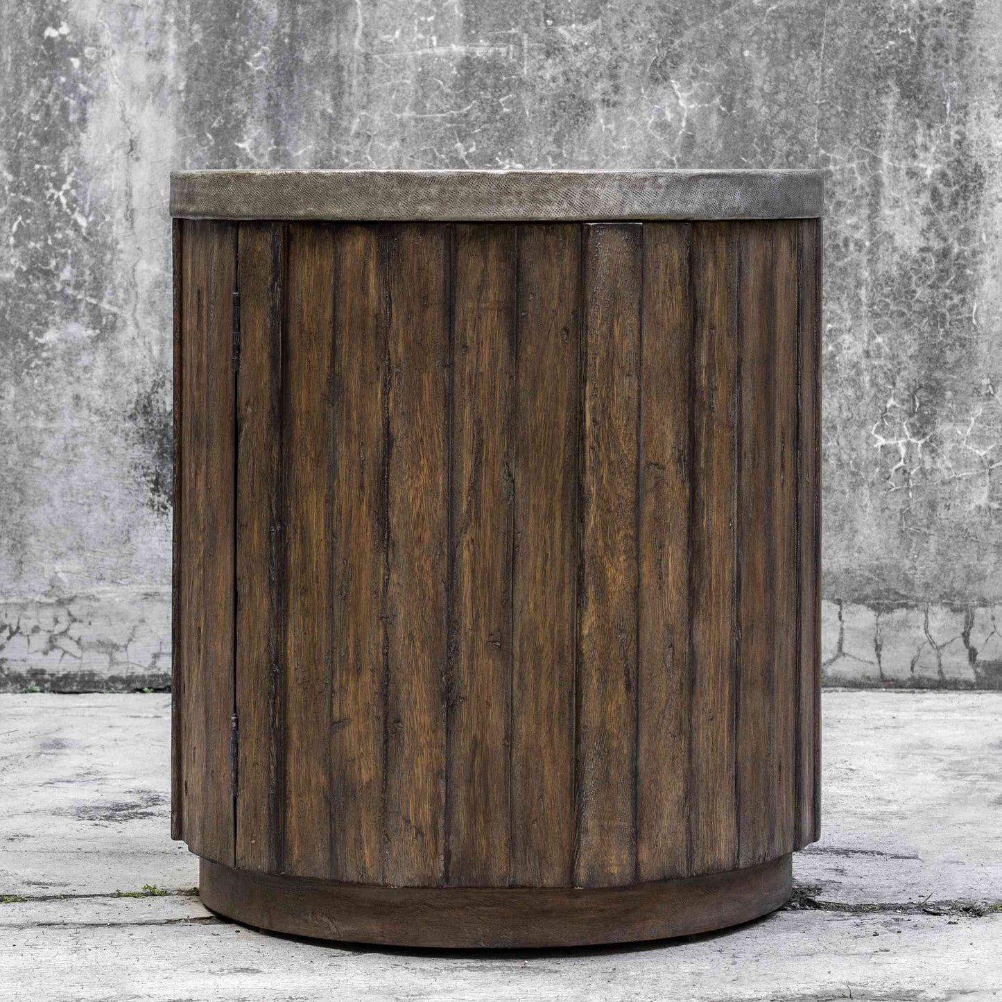 Uttermost Maxfield Wooden Drum Side Table | Side Tables | Modishstore - 3