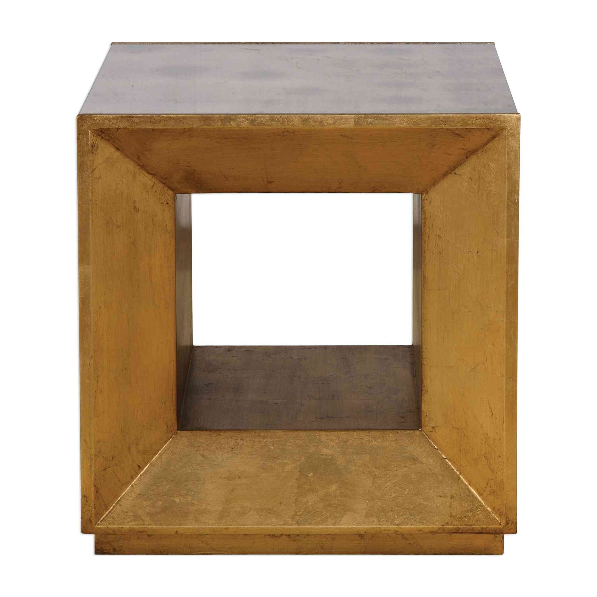 Uttermost Flair Gold Cube Table | Accent Tables | Modishstore