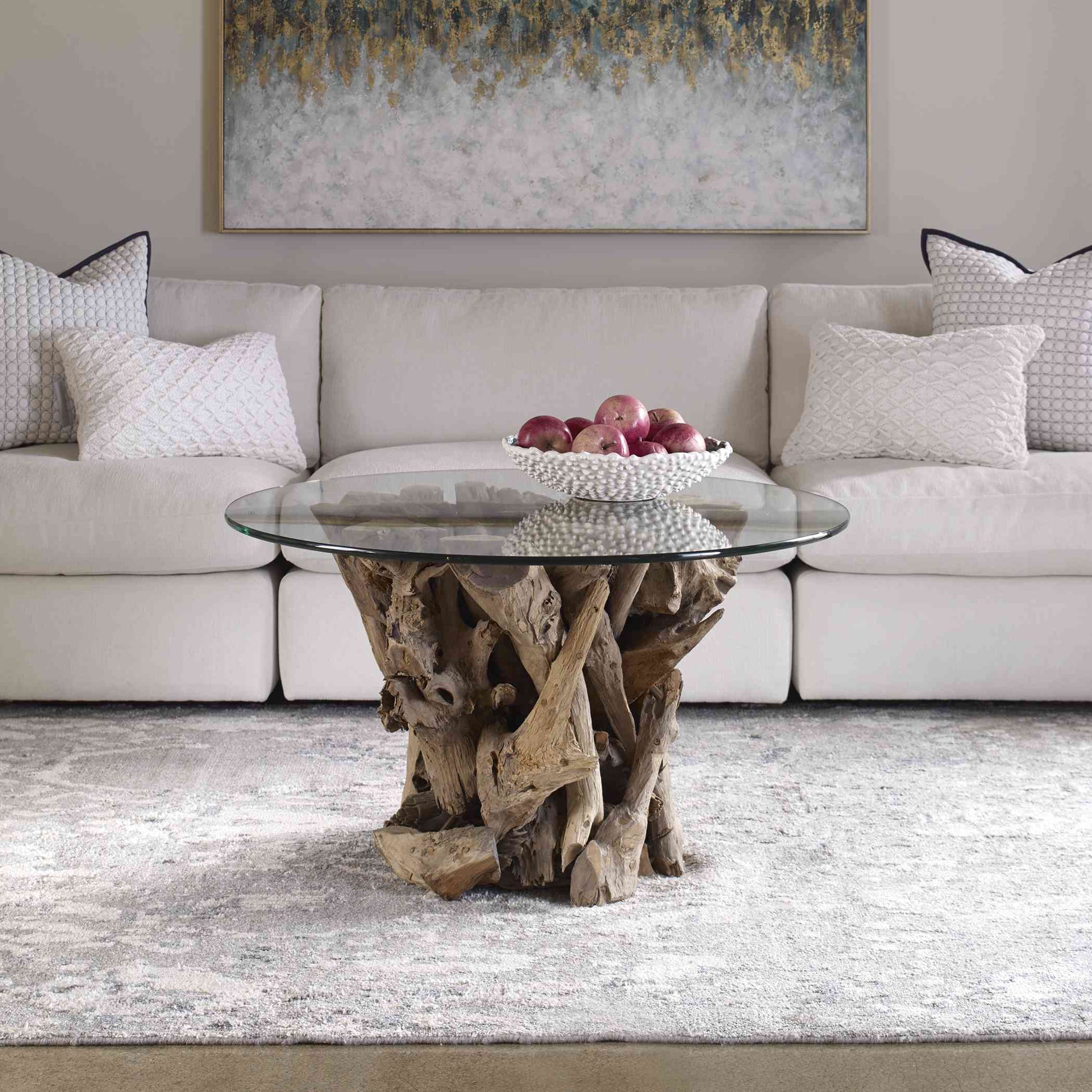 Uttermost Driftwood Glass Top Cocktail Table | Coffee Tables | Modishstore - 4