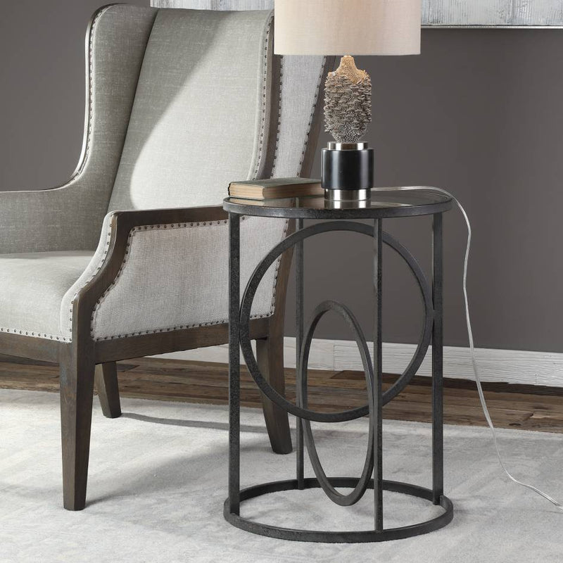 Uttermost Lucien Iron Accent Table | Modishstore | Accent Tables