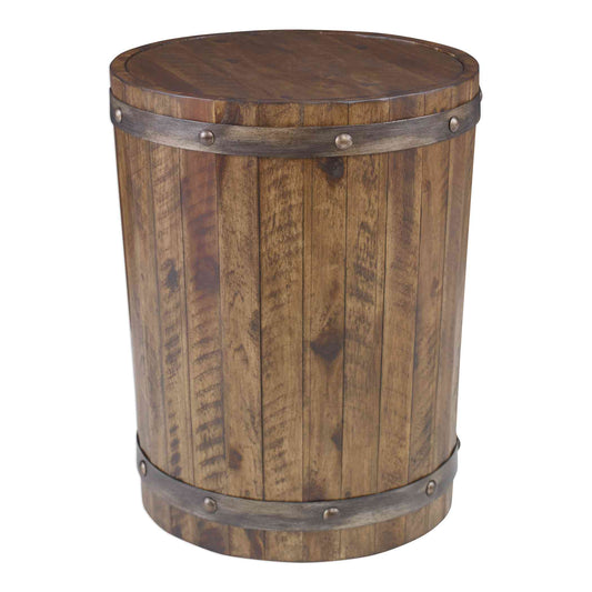 Uttermost Ceylon Wine Barrel Side Table | Side Tables | Modishstore