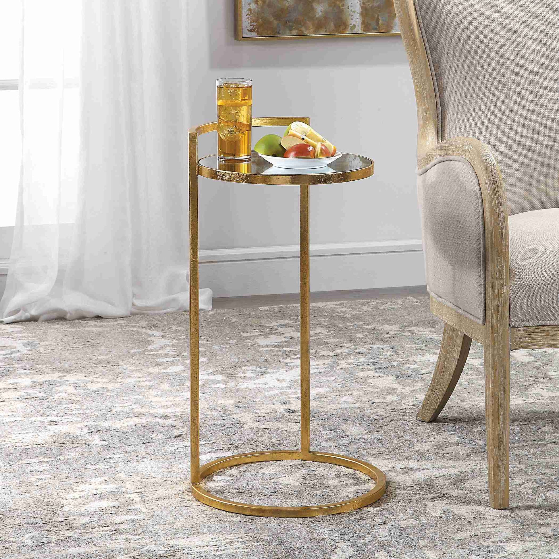 Uttermost Cailin Gold Accent Table | Accent Tables | Modishstore - 5