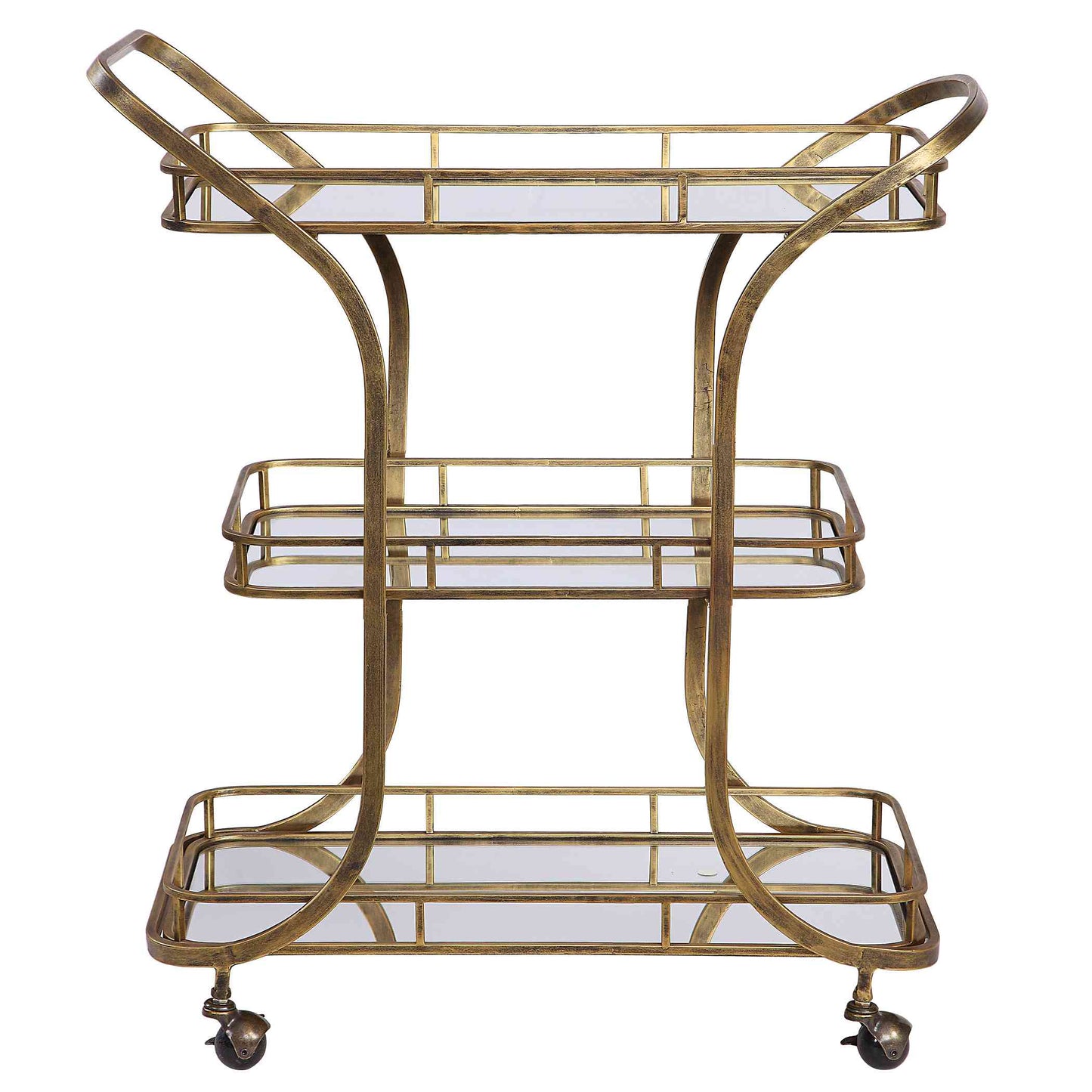Uttermost Stassi Gold Serving Cart | Bar Carts | Modishstore