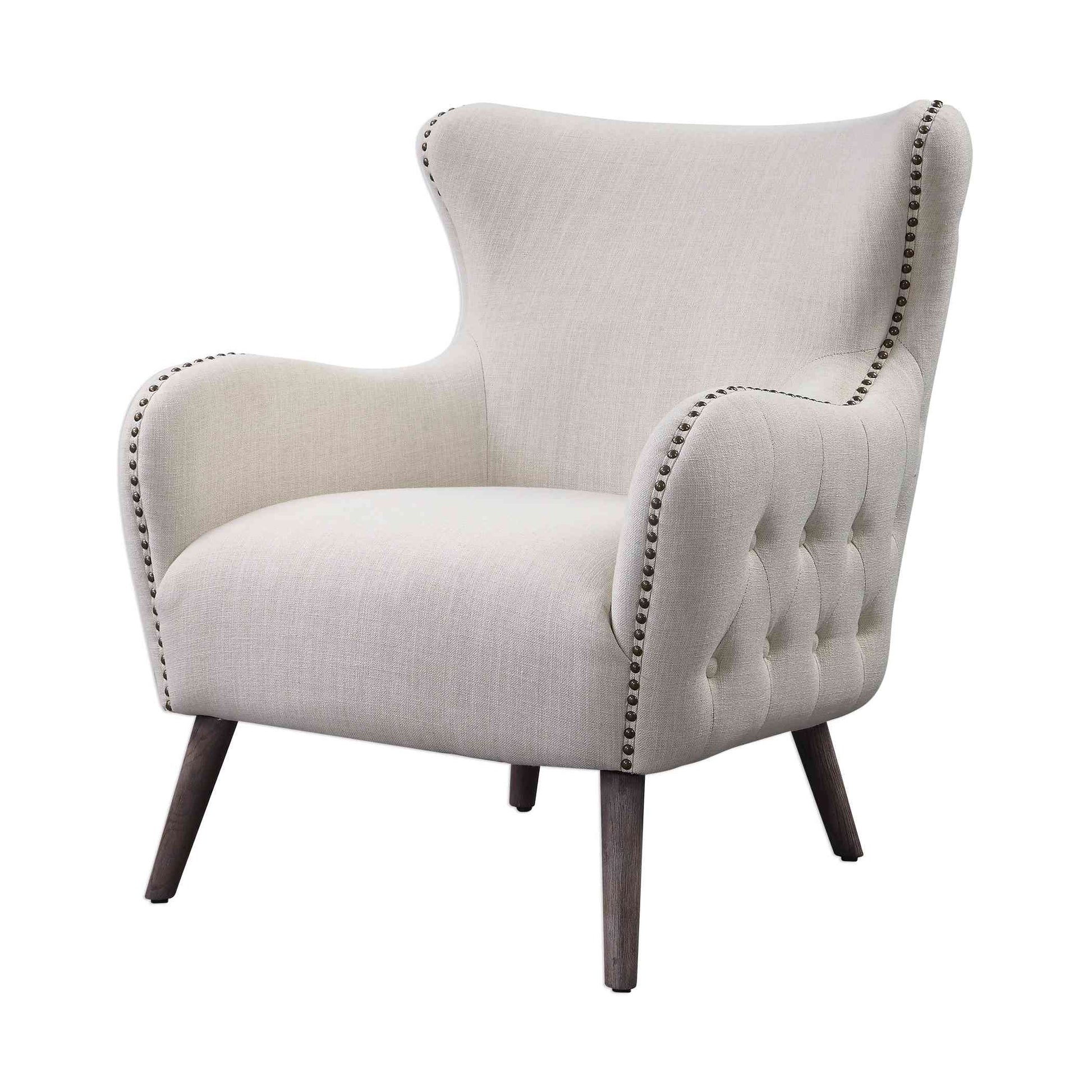 Uttermost Donya Cream Accent Chair | Accent Chairs | Modishstore - 3