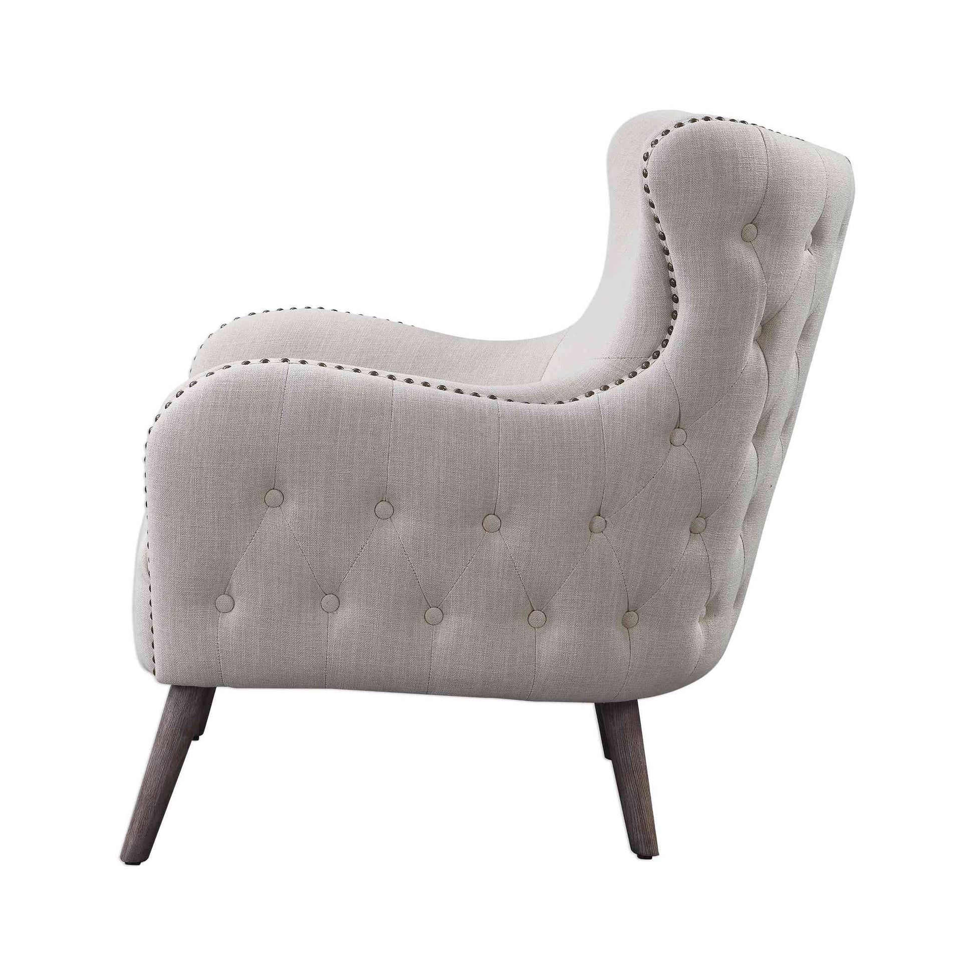 Uttermost Donya Cream Accent Chair | Accent Chairs | Modishstore - 4