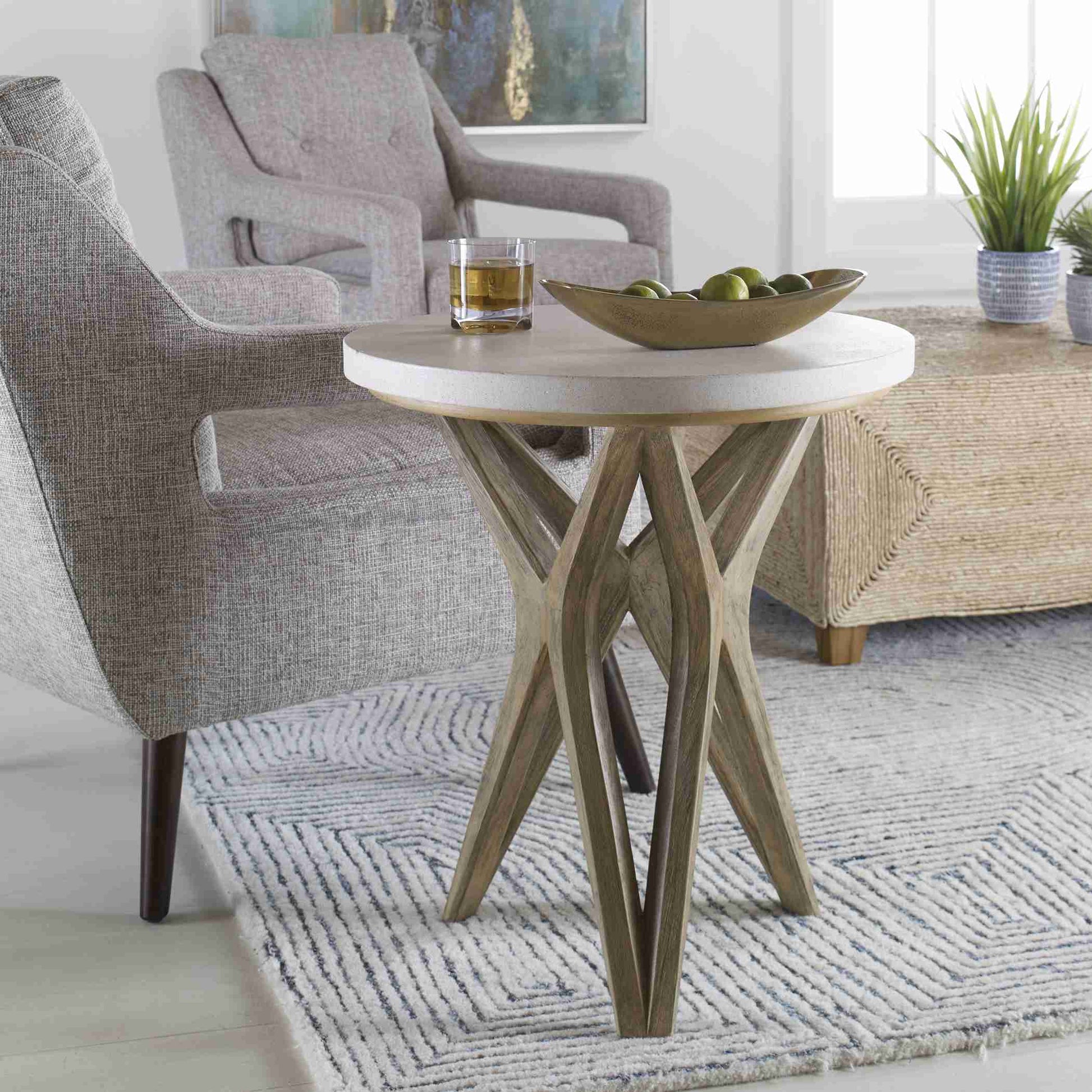 Uttermost Marnie Limestone Side Table | Side Tables | Modishstore - 2