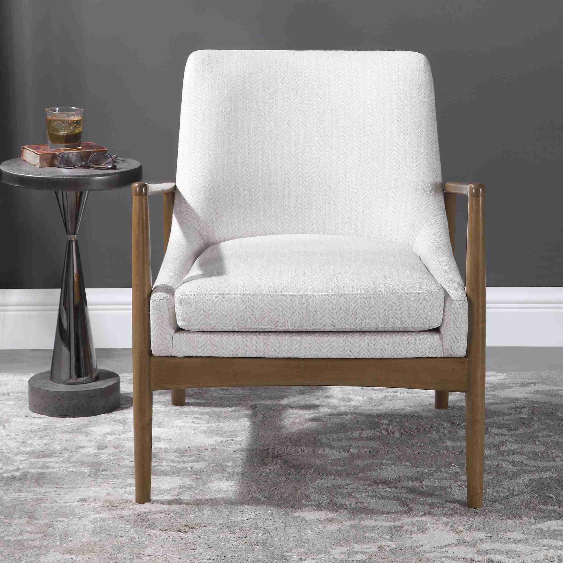 Uttermost Bev White Accent Chair | Accent Chairs | Modishstore - 5