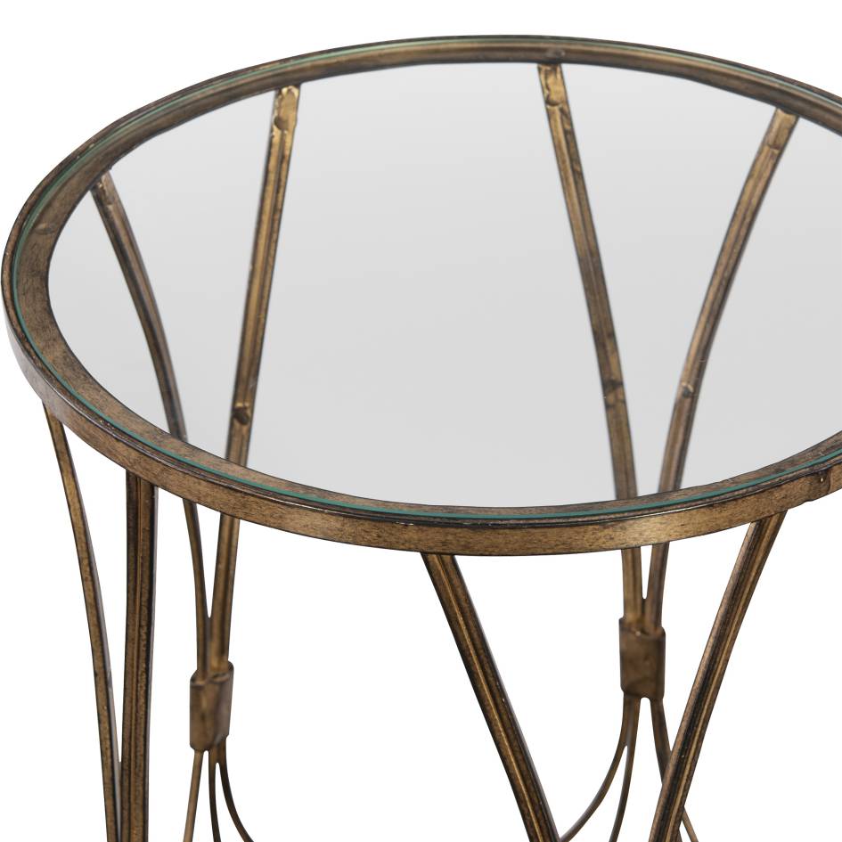 Uttermost Kalindra Gold Accent Table | Modishstore | Accent Tables-3