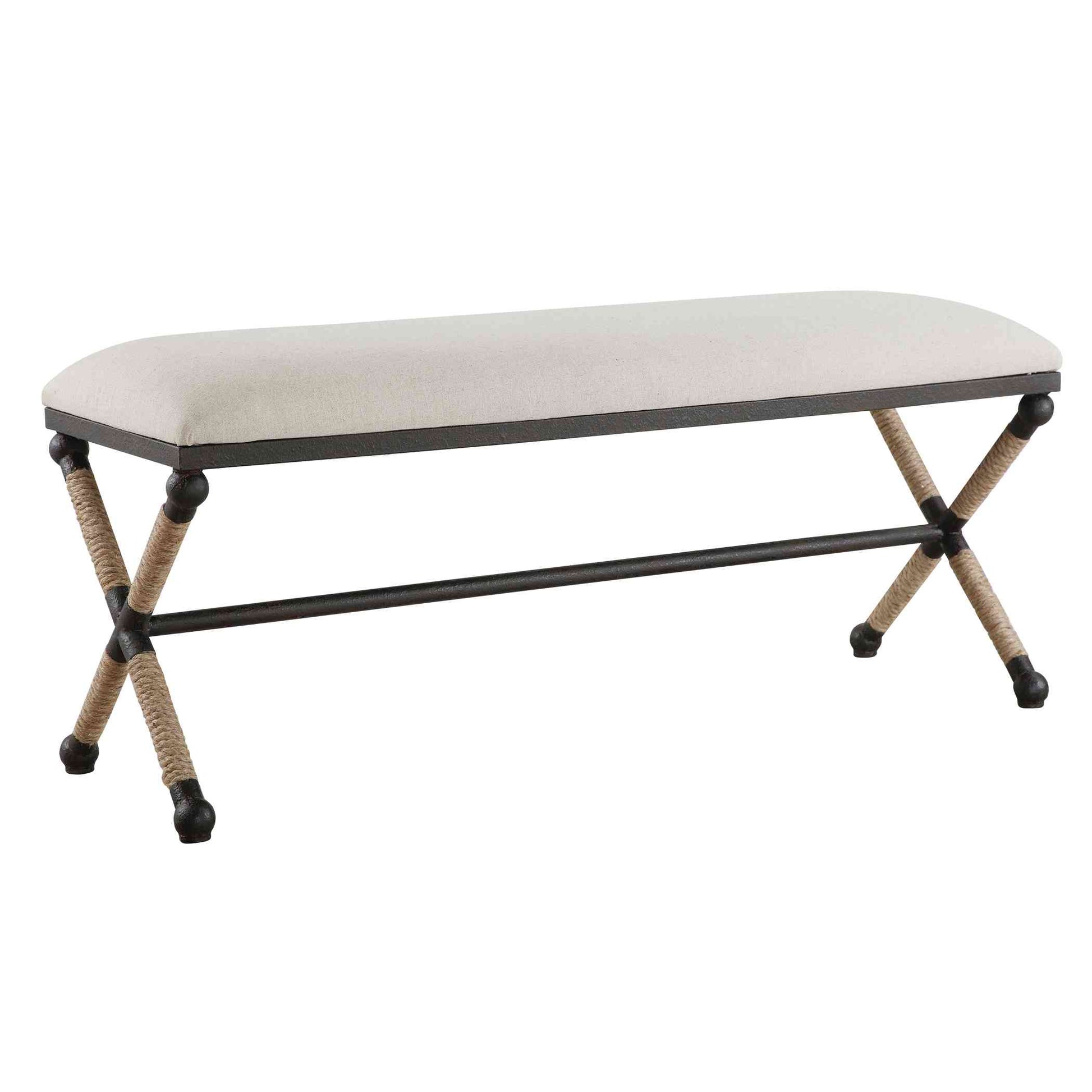 Uttermost Firth Oatmeal Bench | Benches | Modishstore - 4