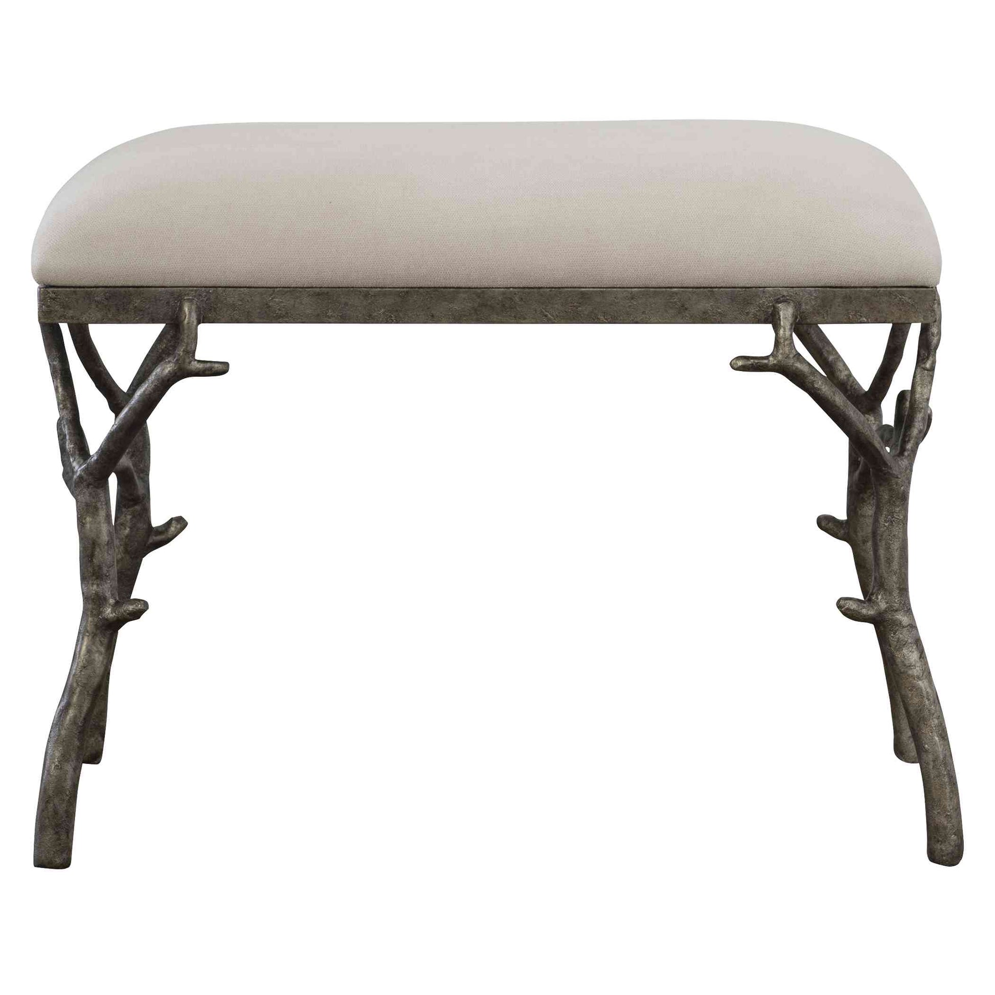 Uttermost Lismore Small Fabric Bench | Benches | Modishstore - 4
