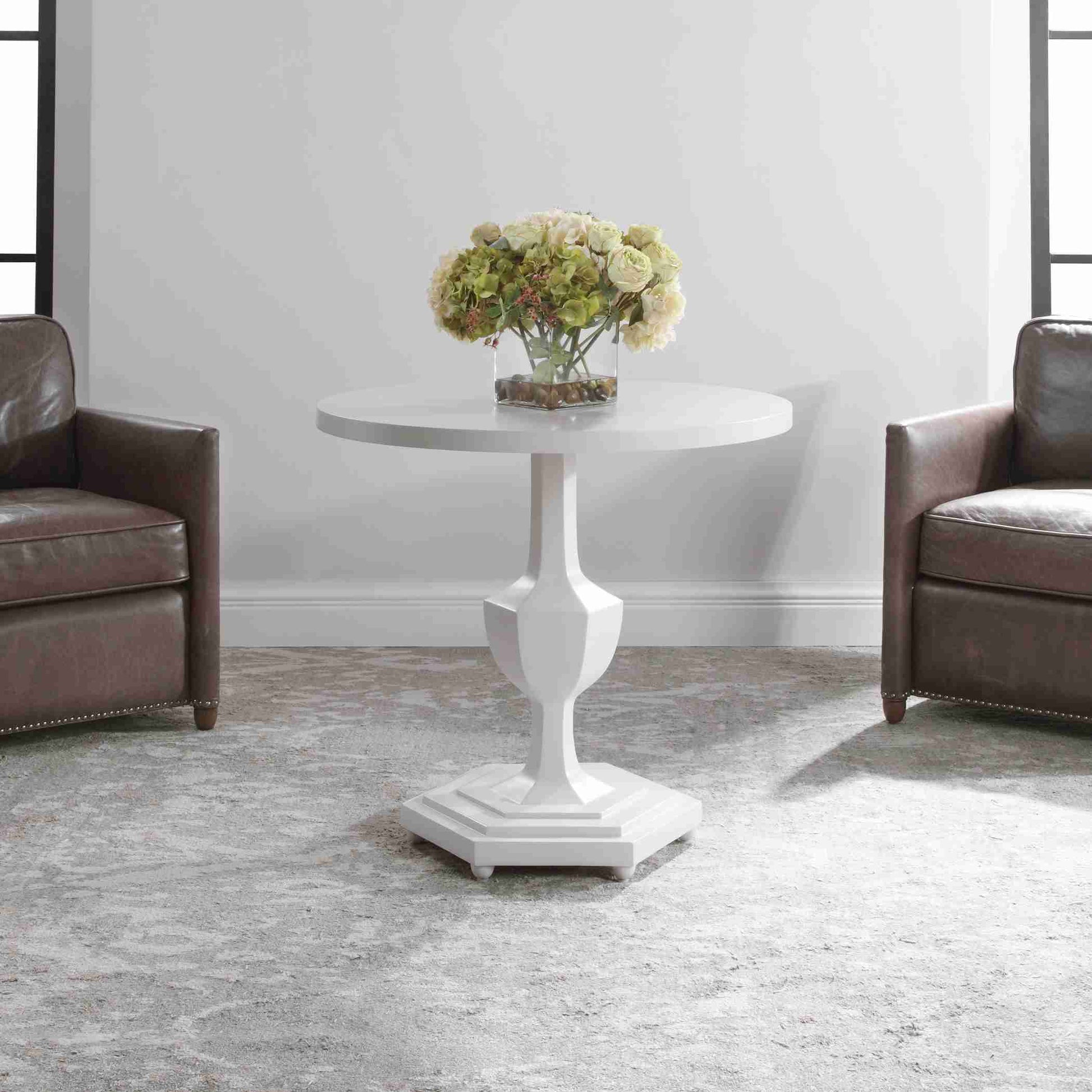 Uttermost Kabarda White Foyer Table | Accent Tables | Modishstore - 2