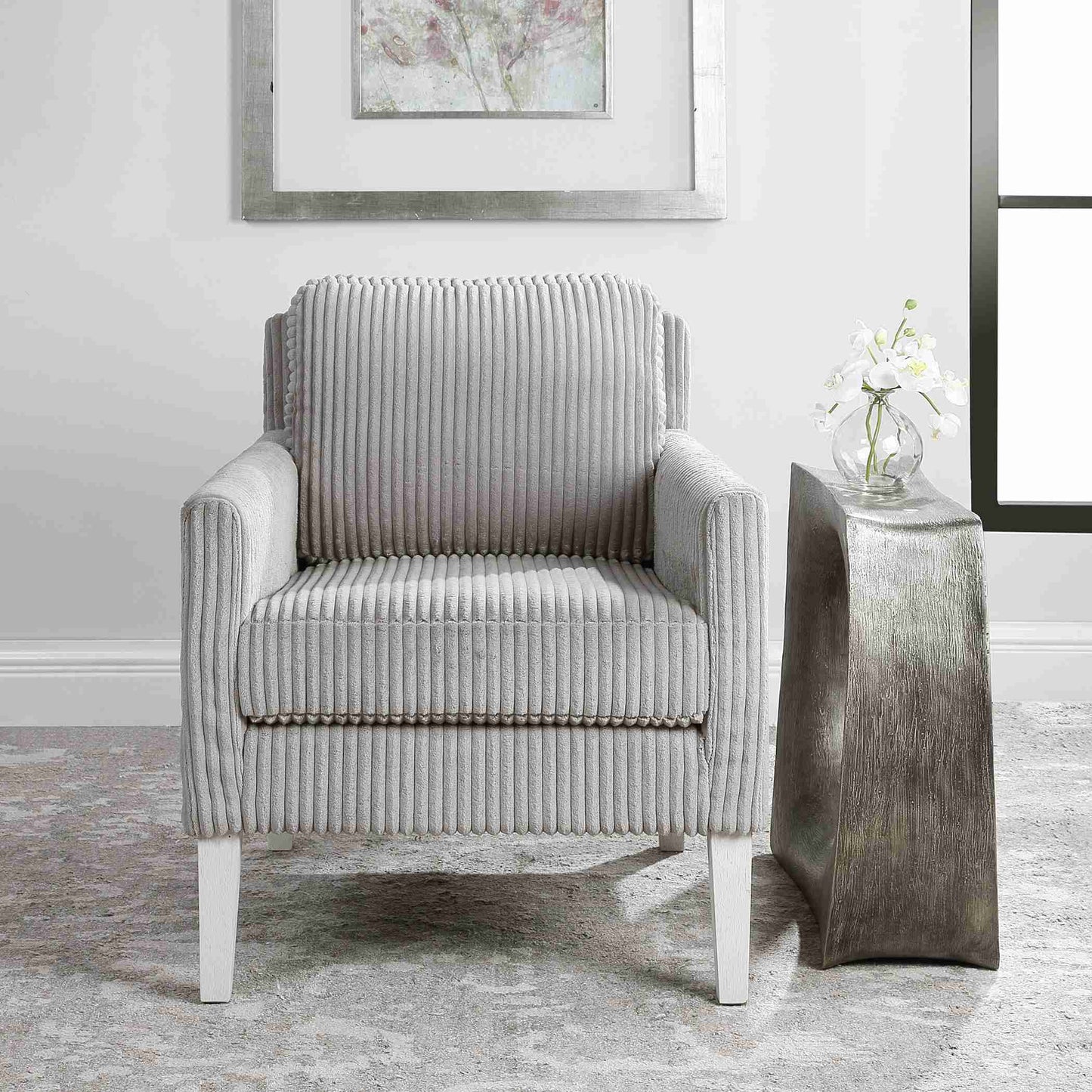 Uttermost Cavalla Gray Accent Chair | Accent Chairs | Modishstore - 3