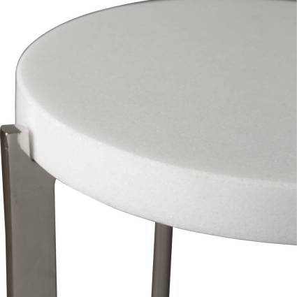 Uttermost Waldorf Marble Drink Table | Modishstore | Side Tables-2