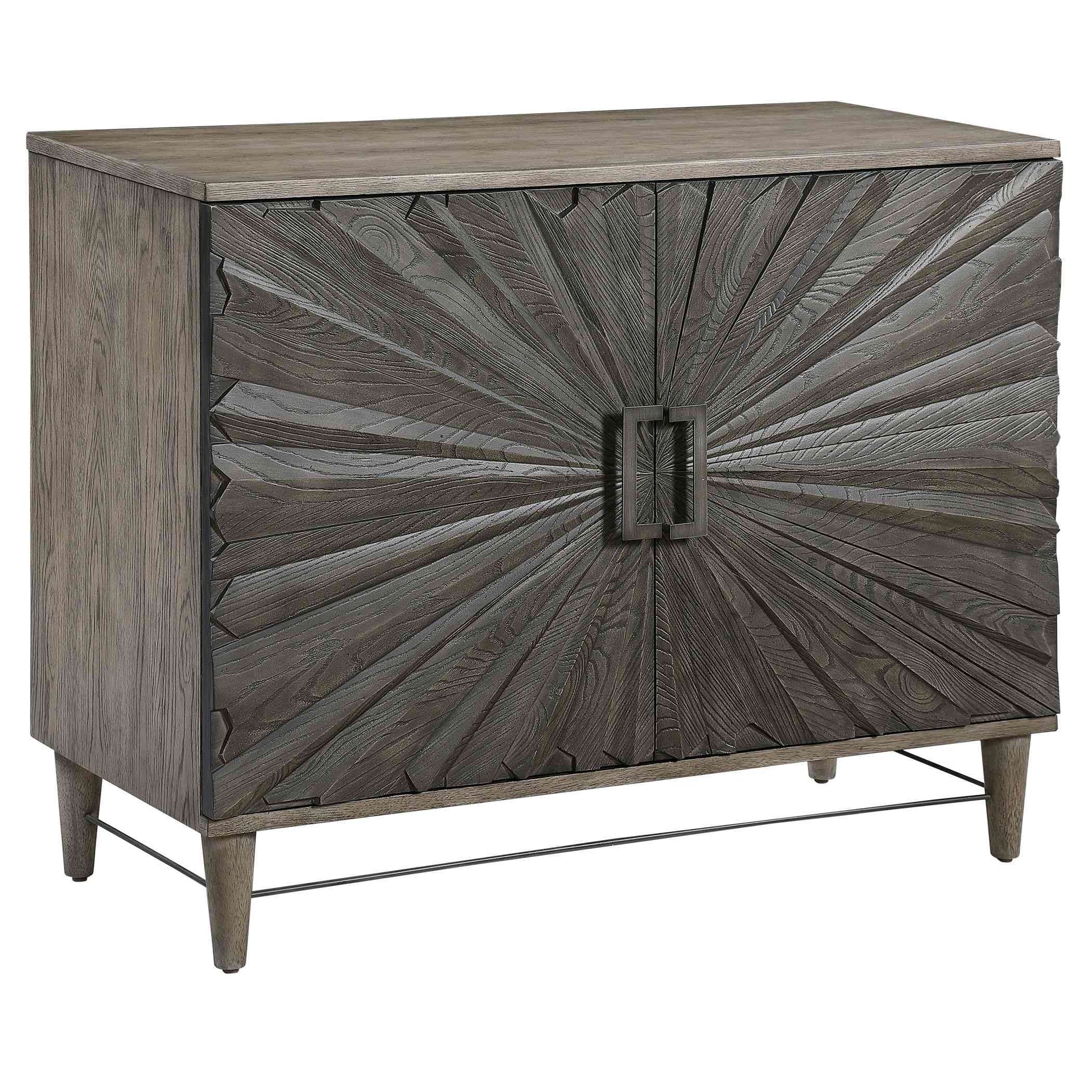 Uttermost Shield Gray Oak 2 Door Cabinet | Cabinets | Modishstore - 5