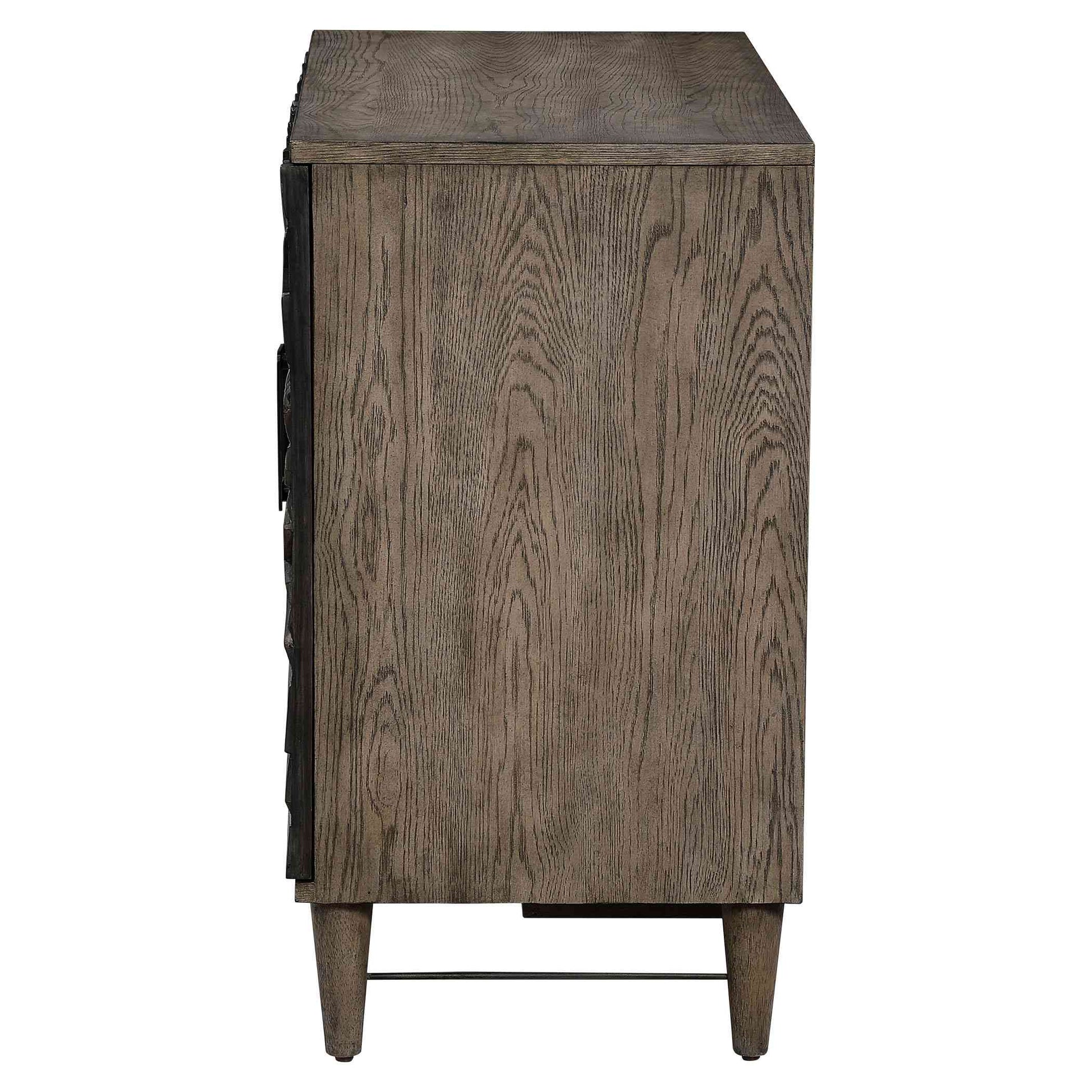 Uttermost Shield Gray Oak 2 Door Cabinet | Cabinets | Modishstore - 4