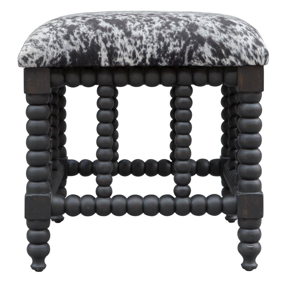 Uttermost Rancho Faux Cow Hide Small Bench | Modishstore | Stools & Benches-3