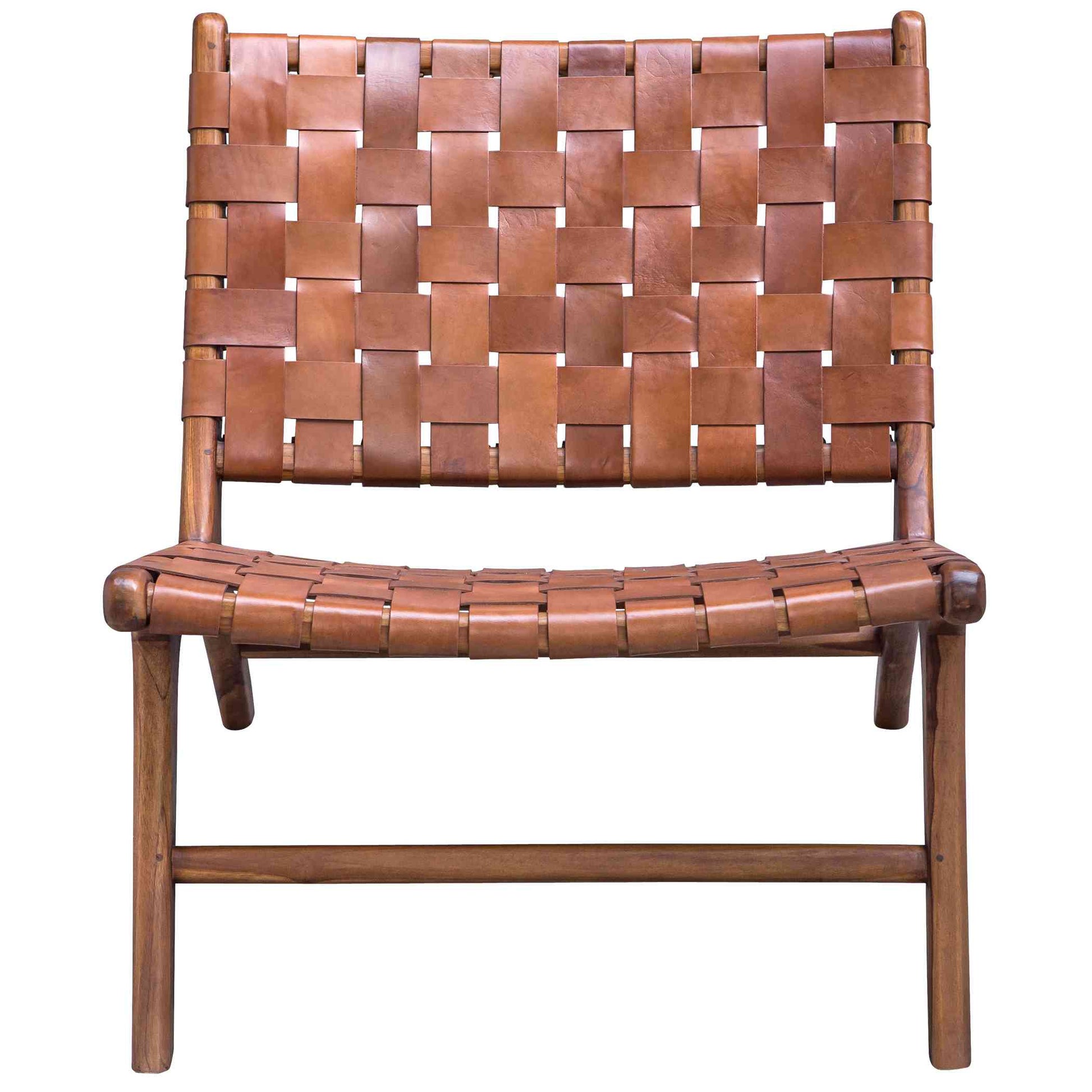 Uttermost Plait Woven Leather Accent Chair | Accent Chairs | Modishstore