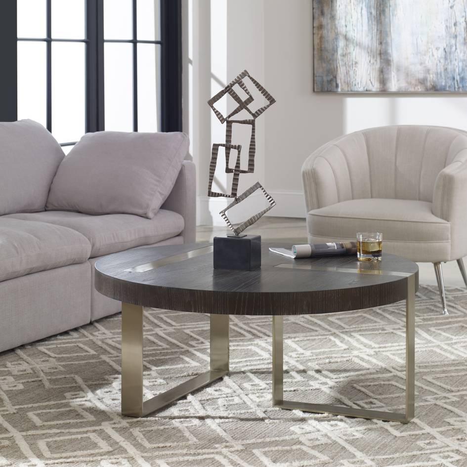 Uttermost Converge Round Coffee Table | Modishstore | Coffee Tables