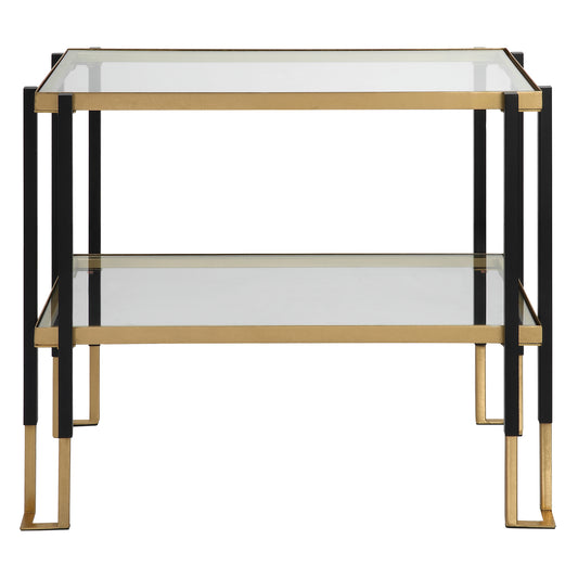 Uttermost Kentmore Glass Side Table | Modishstore | Side Tables