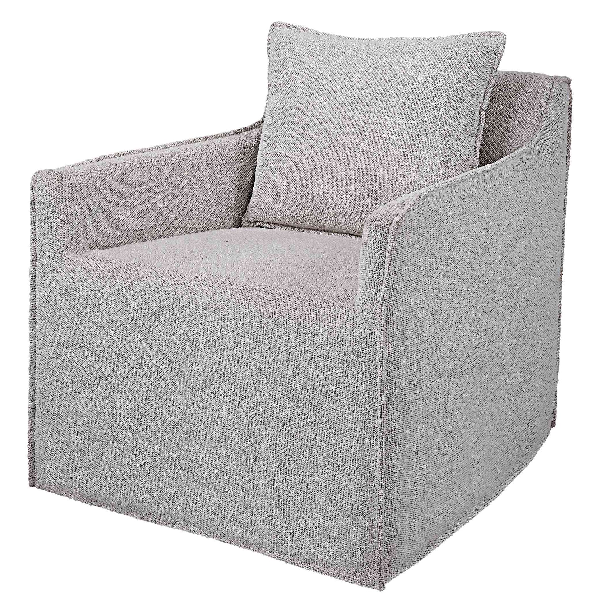 Uttermost Welland Gray Swivel Chair | Lounge Chairs | Modishstore - 4