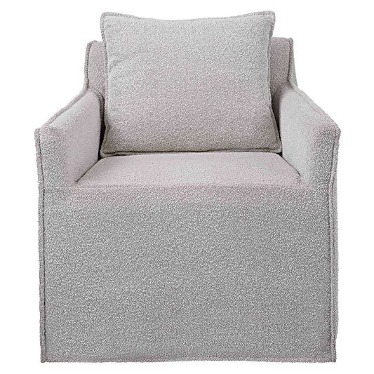 Uttermost Welland Gray Swivel Chair | Lounge Chairs | Modishstore