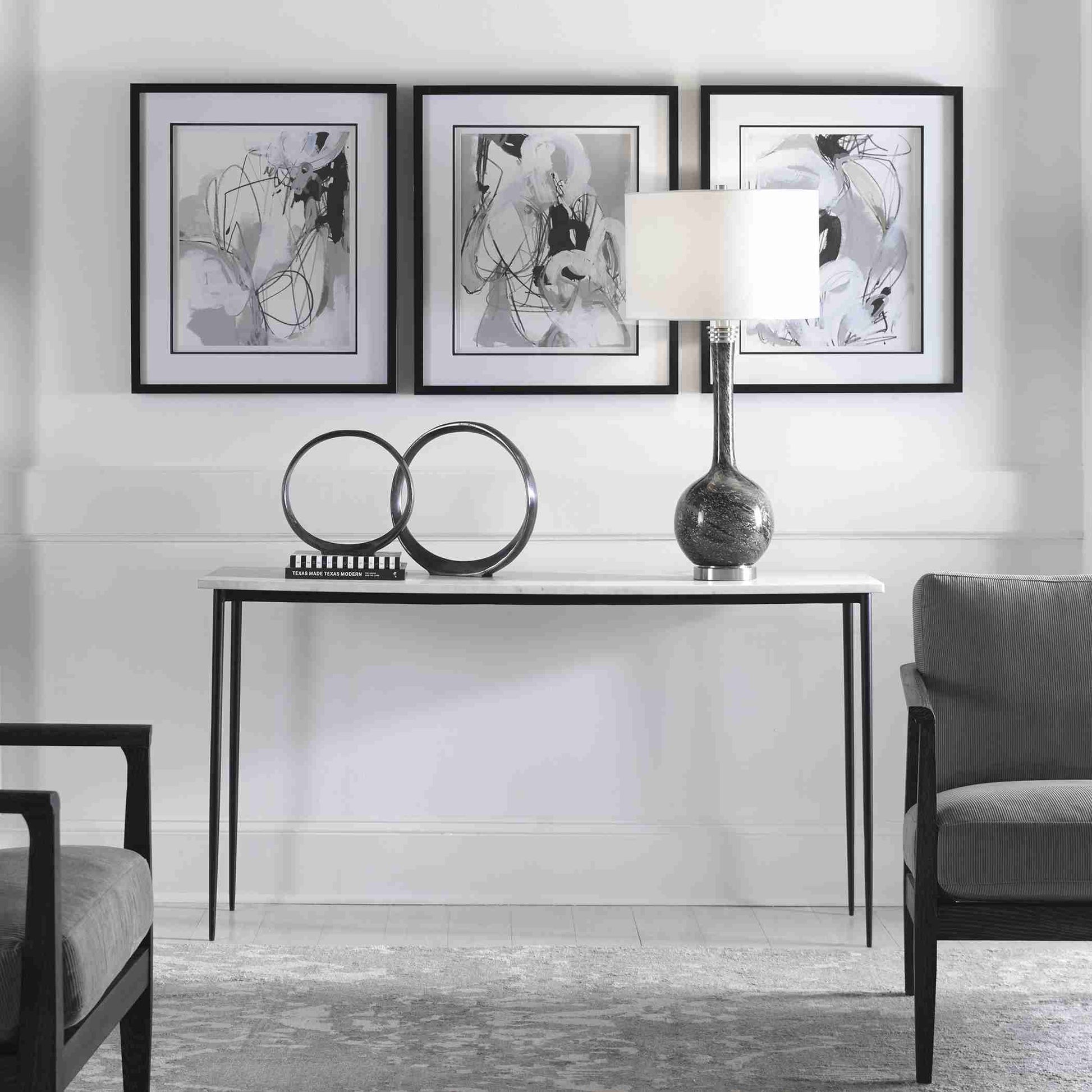 Uttermost Nightfall White Marble Console Table | Console Tables | Modishstore - 6