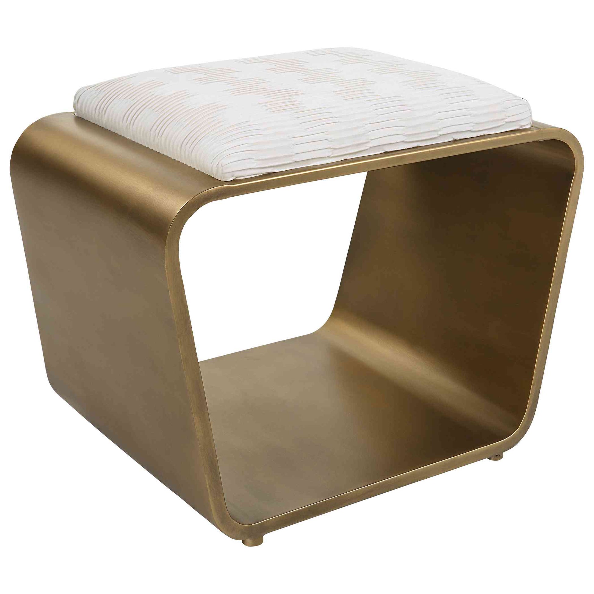 Uttermost Hoop Small Gold Bench | Benches | Modishstore - 4