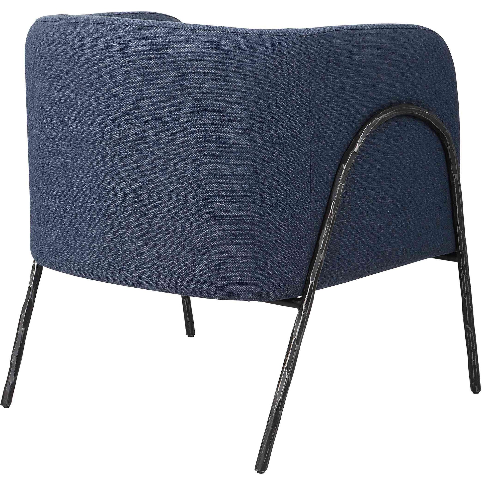 Uttermost Jacobsen Denim Barrel Chair | Accent Chairs | Modishstore - 6