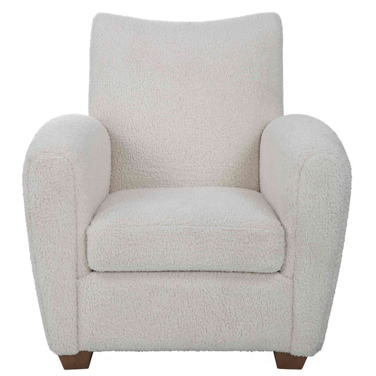 Uttermost Teddy White Shearling Accent Chair | Accent Chairs | Modishstore