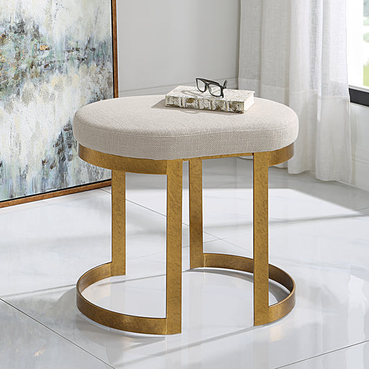 Uttermost Infinity Gold Accent Stool | Stools | Modishstore